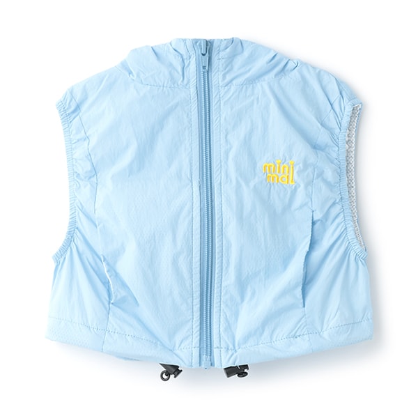 Japanese children's clothing mini#ML waterproof series lightweight breathable hooded vest jacket 100-140cm girls summer outerwear