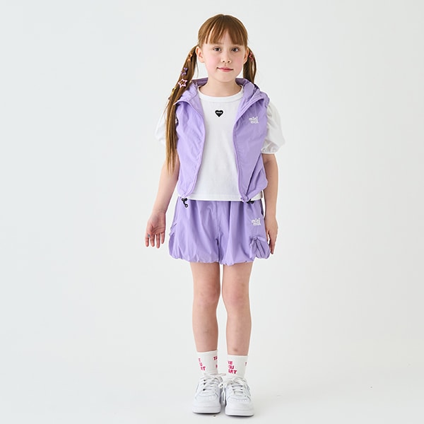 Japanese children's clothing mini#ML waterproof series lightweight breathable hooded vest jacket 100-140cm girls summer outerwear