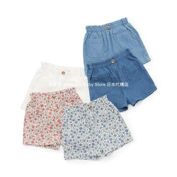 Japanese children's clothing pe#main anti-fouling series casual shorts 80-130cm girls' summer PANTS