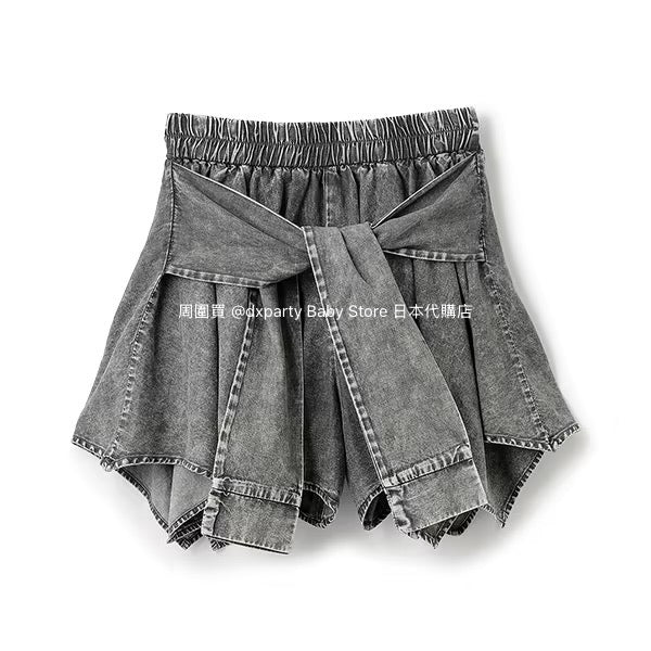 Lovetoxic Japanese children's clothing shirt wrap denim culottes 140-170cm girls summer PANTS