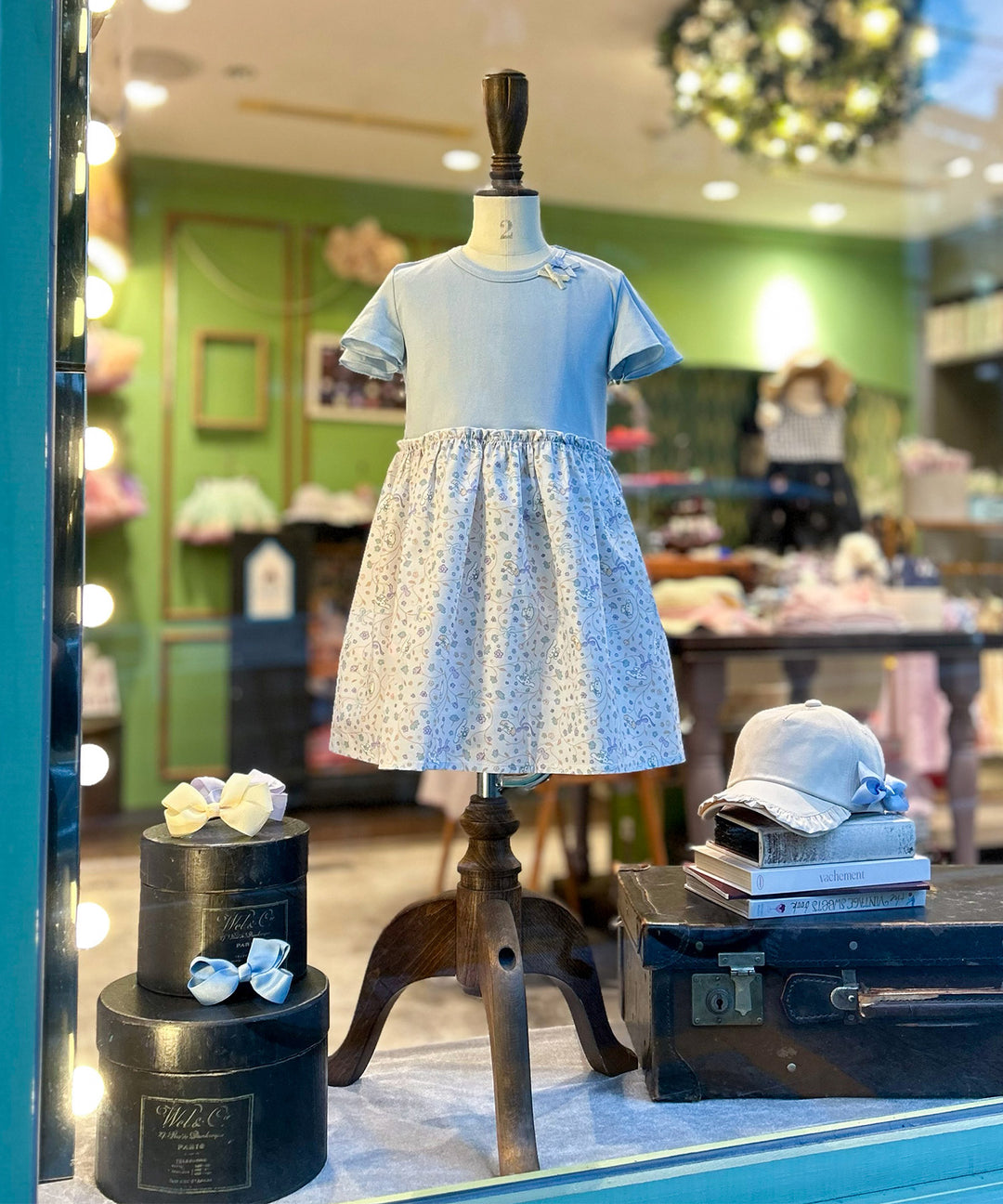 Japanese children's clothing panpantutu x Sanrio Cinnamoroll floral patchwork dress 80-140cm girls summer dresses