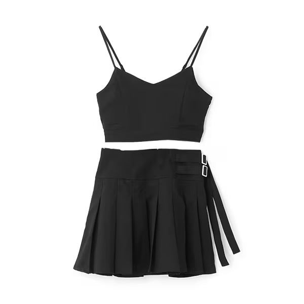 Lovetoxic Japanese Children's Clothing Suspender Skirt Two-Piece Set 140-160cm Girls Summer TOPS SKIRTS