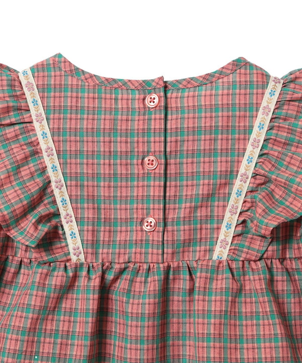 Japanese children's clothing BEAMS mini small flying sleeve top 90-150cm girls summer TOPS