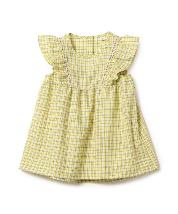 Japanese children's clothing BEAMS mini small flying sleeve top 90-150cm girls summer TOPS