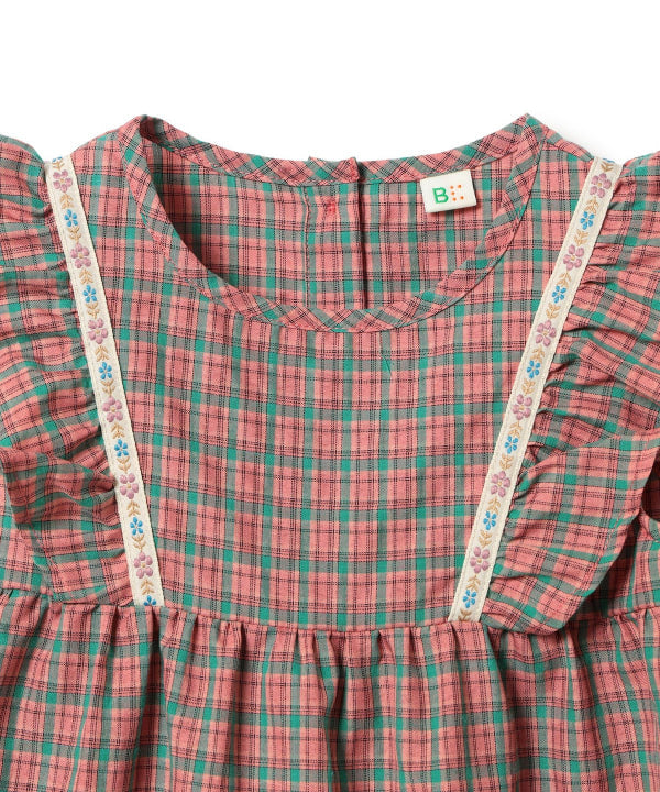 Japanese children's clothing BEAMS mini small flying sleeve top 90-150cm girls summer TOPS