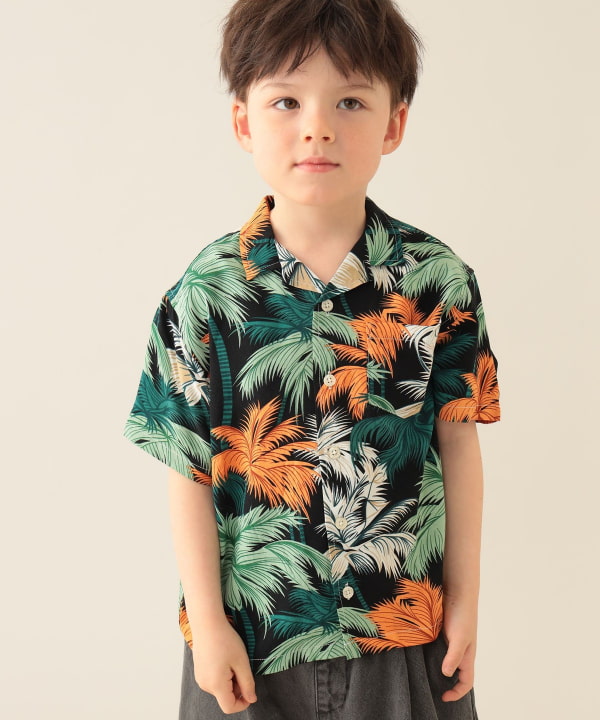 Japanese children's clothing BEAMS mini vacation style shirt 90-150cm boys' summer TOPS