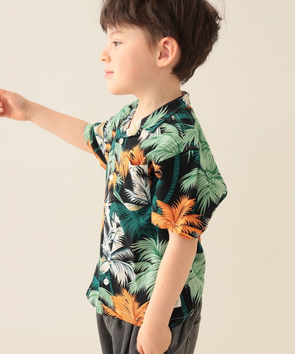 Japanese children's clothing BEAMS mini vacation style shirt 90-150cm boys' summer TOPS