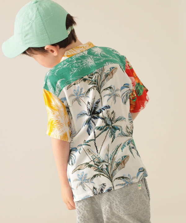 Japanese children's clothing BEAMS mini vacation style shirt 90-150cm boys' summer TOPS