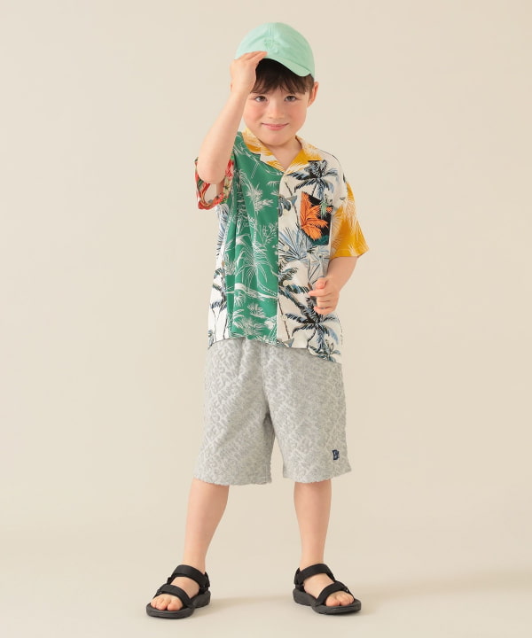 Japanese children's clothing BEAMS mini vacation style shirt 90-150cm boys' summer TOPS