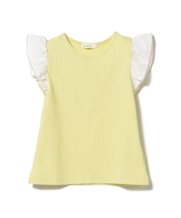 Japanese children's clothing BEAMS mini small flying sleeve top 90-150cm girls summer TOPS