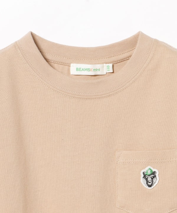 Japanese children's clothing BEAMS mini Bear pattern top 90-150cm boys' summer TOPS