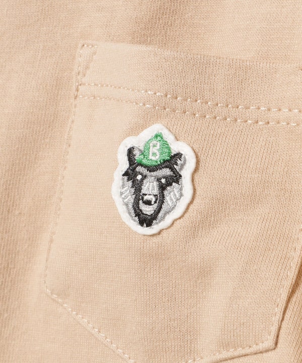 Japanese children's clothing BEAMS mini Bear pattern top 90-150cm boys' summer TOPS