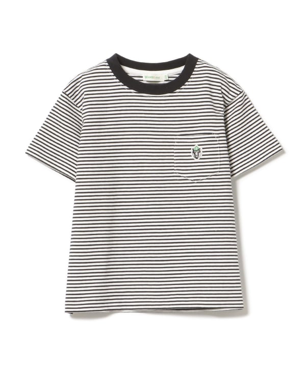 Japanese children's clothing BEAMS mini Bear pattern top 90-150cm boys' summer TOPS