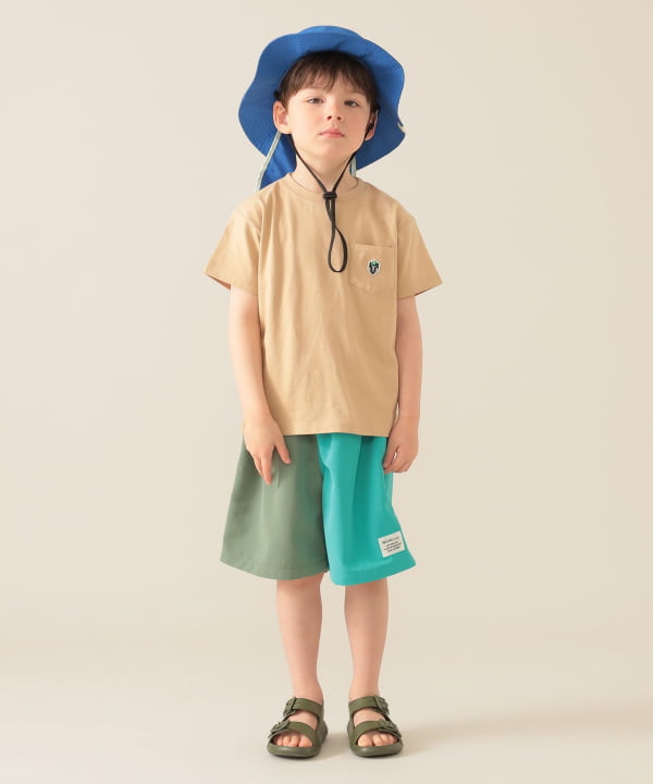 Japanese children's clothing BEAMS mini Bear pattern top 90-150cm boys' summer TOPS