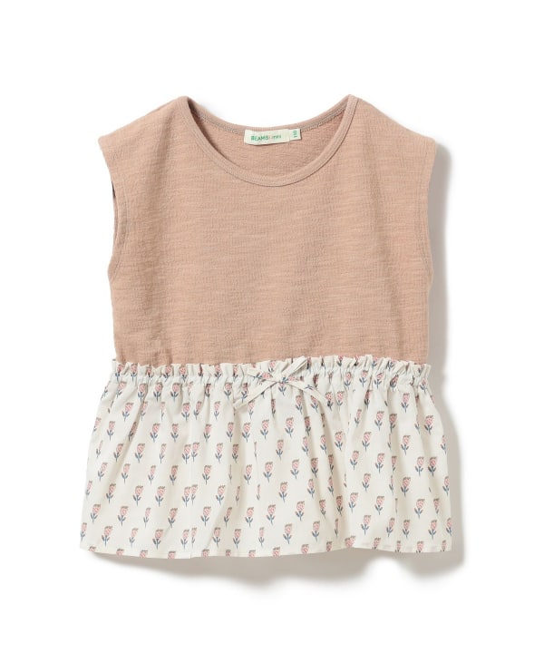 Japanese children's clothing BEAMS mini patchwork vest 90-150cm girls summer TOPS