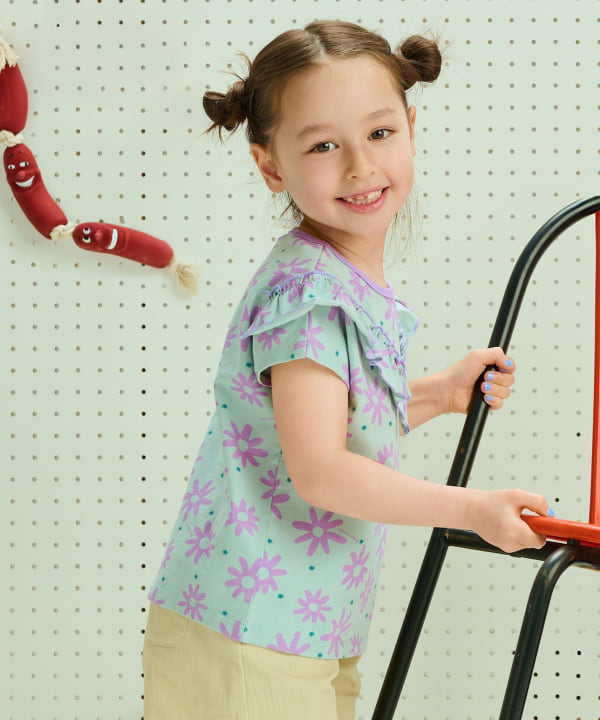 日本童裝 BEAMS mini 花花上衣 90-150cm 女童款 夏季 TOPS