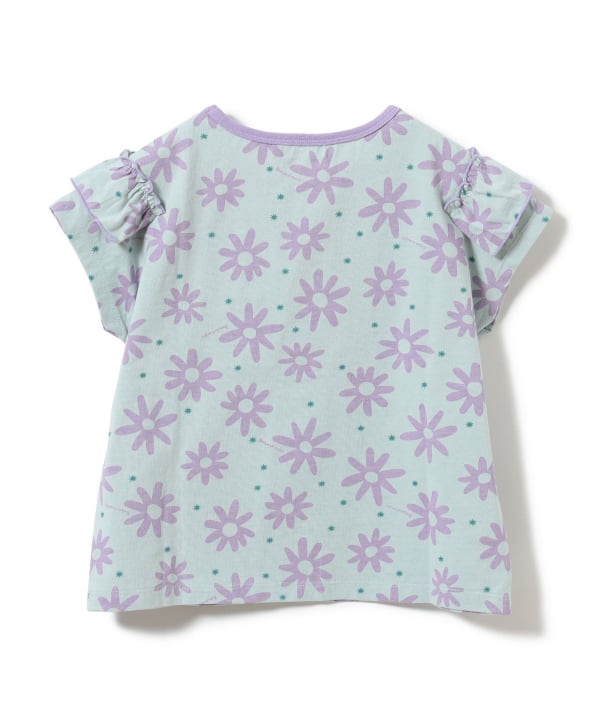Japanese children's clothing BEAMS mini floral top 90-150cm girls summer TOPS