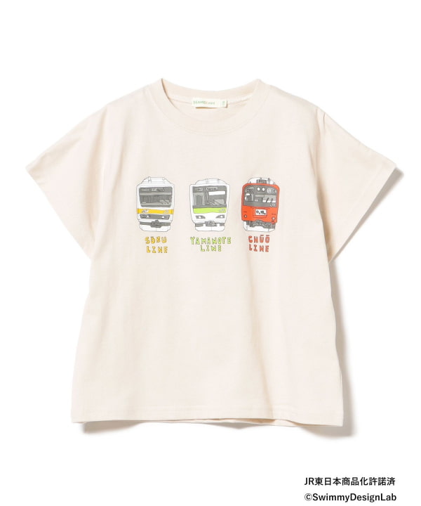 Japanese Kids' BEAMS mini JR Sobu Line, Yamanote Line, and Chuo Line Train Tops 90-150cm Boys' Summer TOPS Railway Series