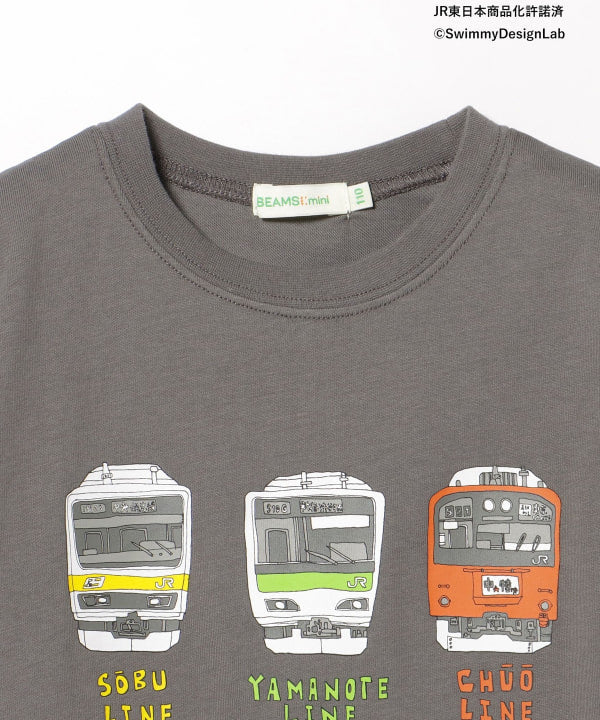 Japanese Kids' BEAMS mini JR Sobu Line, Yamanote Line, and Chuo Line Train Tops 90-150cm Boys' Summer TOPS Railway Series
