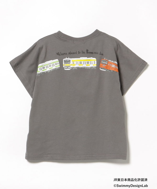 Japanese Kids' BEAMS mini JR Sobu Line, Yamanote Line, and Chuo Line Train Tops 90-150cm Boys' Summer TOPS Railway Series
