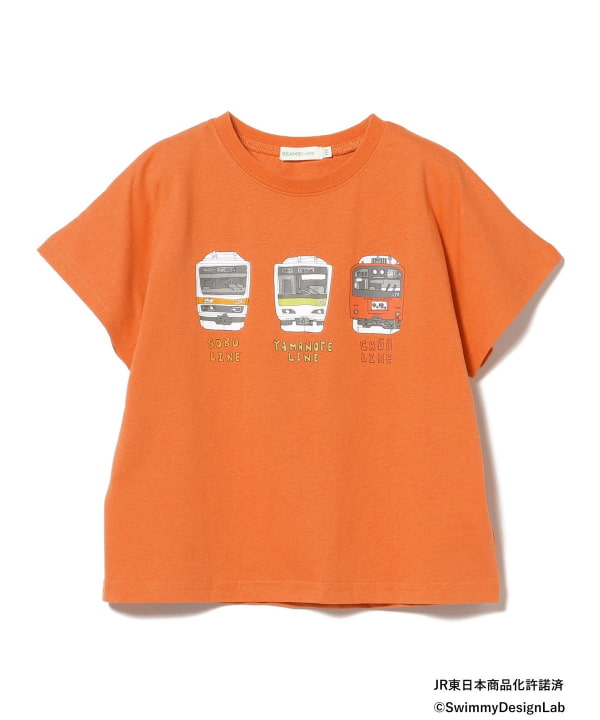 Japanese Kids' BEAMS mini JR Sobu Line, Yamanote Line, and Chuo Line Train Tops 90-150cm Boys' Summer TOPS Railway Series