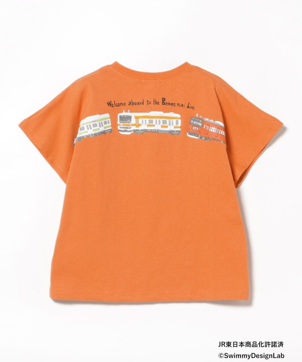 Japanese Kids' BEAMS mini JR Sobu Line, Yamanote Line, and Chuo Line Train Tops 90-150cm Boys' Summer TOPS Railway Series