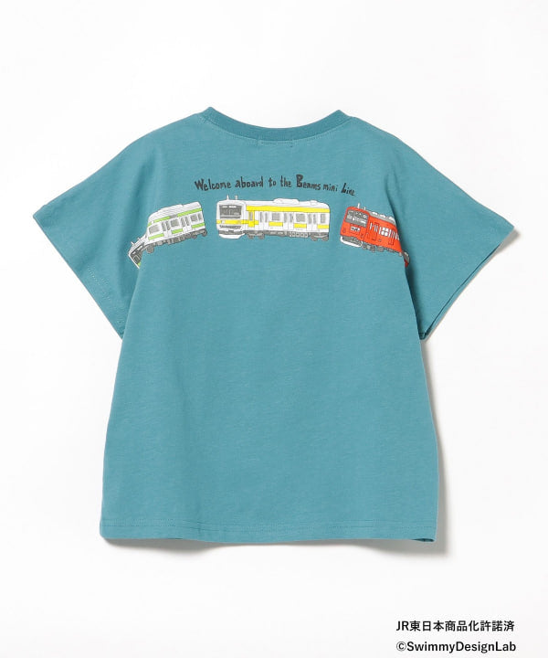 Japanese Kids' BEAMS mini JR Sobu Line, Yamanote Line, and Chuo Line Train Tops 90-150cm Boys' Summer TOPS Railway Series