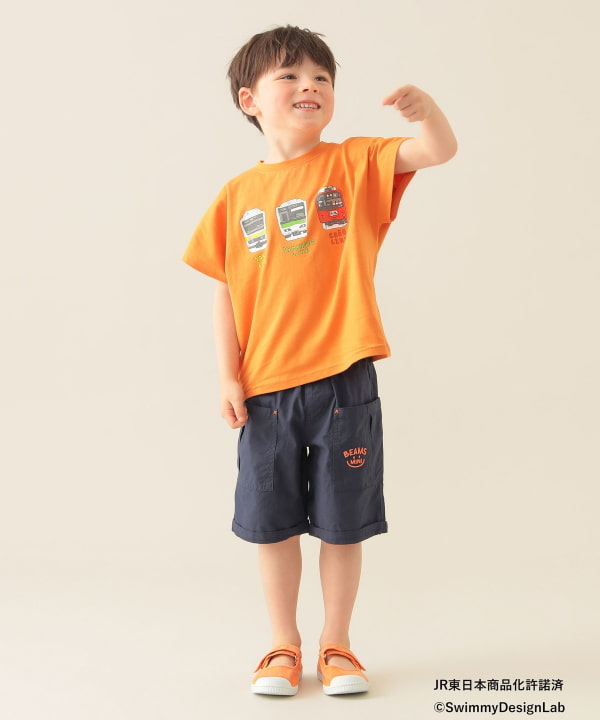 Japanese Kids' BEAMS mini JR Sobu Line, Yamanote Line, and Chuo Line Train Tops 90-150cm Boys' Summer TOPS Railway Series