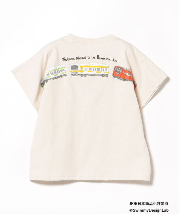 Japanese Kids' BEAMS mini JR Sobu Line, Yamanote Line, and Chuo Line Train Tops 90-150cm Boys' Summer TOPS Railway Series