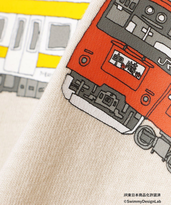 Japanese Kids' BEAMS mini JR Sobu Line, Yamanote Line, and Chuo Line Train Tops 90-150cm Boys' Summer TOPS Railway Series