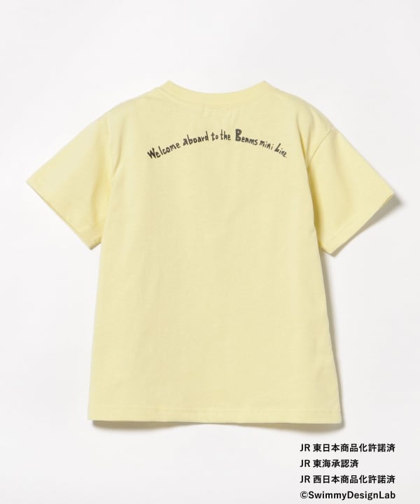Japanese children's clothing BEAMS mini JR Shinkansen top 90-150cm boys' summer TOPS railway series