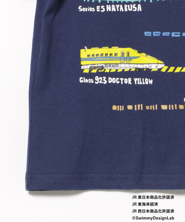 Japanese children's clothing BEAMS mini JR Shinkansen top 90-150cm boys' summer TOPS railway series