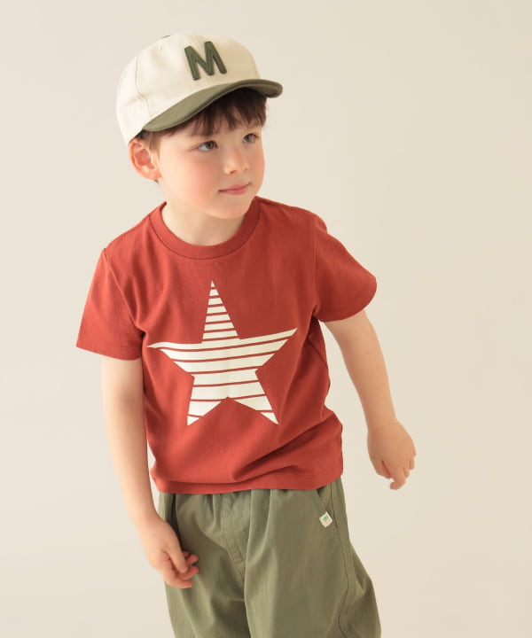 Japanese children's clothing BEAMS mini star pattern top 90-150cm boys' summer TOPS