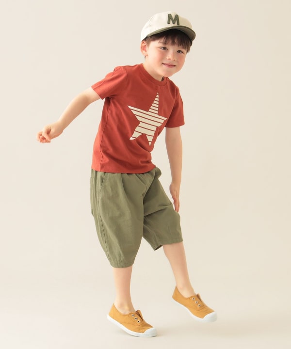 Japanese children's clothing BEAMS mini star pattern top 90-150cm boys' summer TOPS