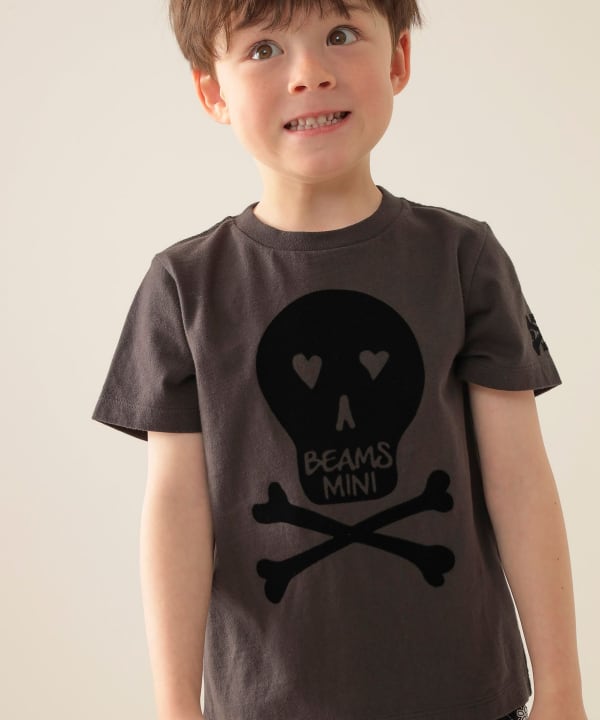 Japanese children's clothing BEAMS mini skull top 90-150cm boys' summer TOPS