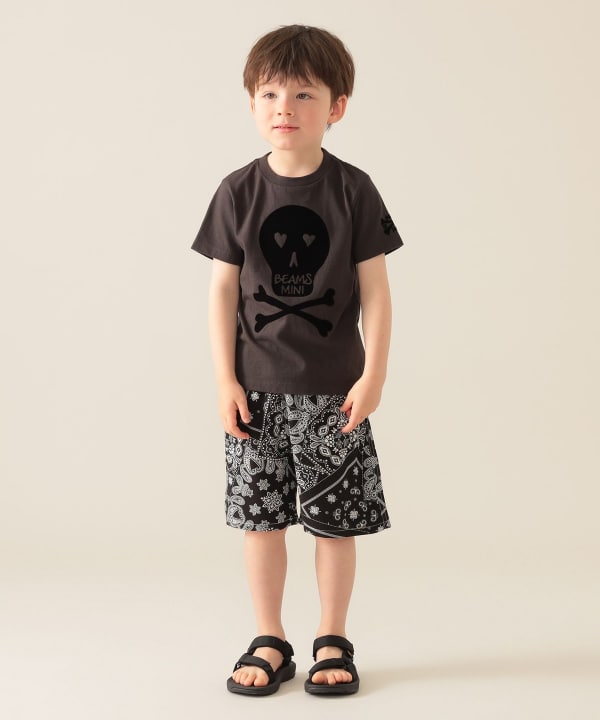 Japanese children's clothing BEAMS mini skull top 90-150cm boys' summer TOPS