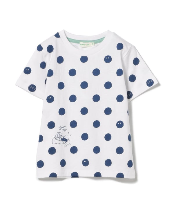 Japanese children's clothing BEAMS mini polka dot top 90-150cm girls summer TOPS