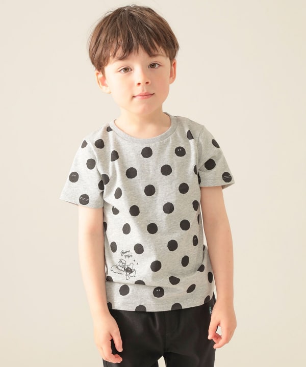 Japanese children's clothing BEAMS mini polka dot top 90-150cm girls summer TOPS