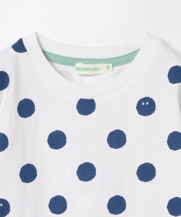 Japanese children's clothing BEAMS mini polka dot top 90-150cm girls summer TOPS