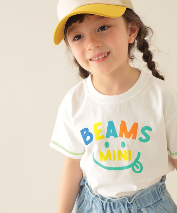 Japanese children's clothing BEAMS mini parent-child short-sleeved tops 90-130cm boys'/girls' summer TOPS