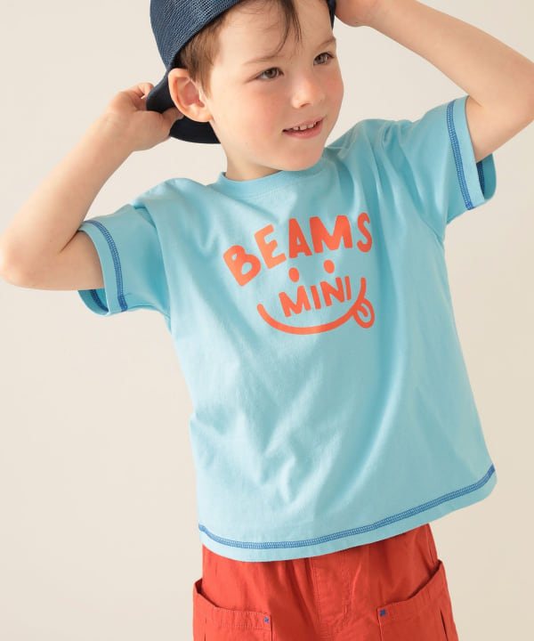 Japanese children's clothing BEAMS mini parent-child short-sleeved tops 90-130cm boys'/girls' summer TOPS