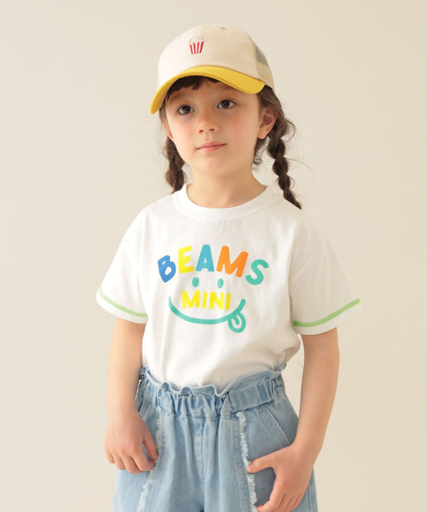Japanese children's clothing BEAMS mini parent-child short-sleeved tops 90-130cm boys'/girls' summer TOPS