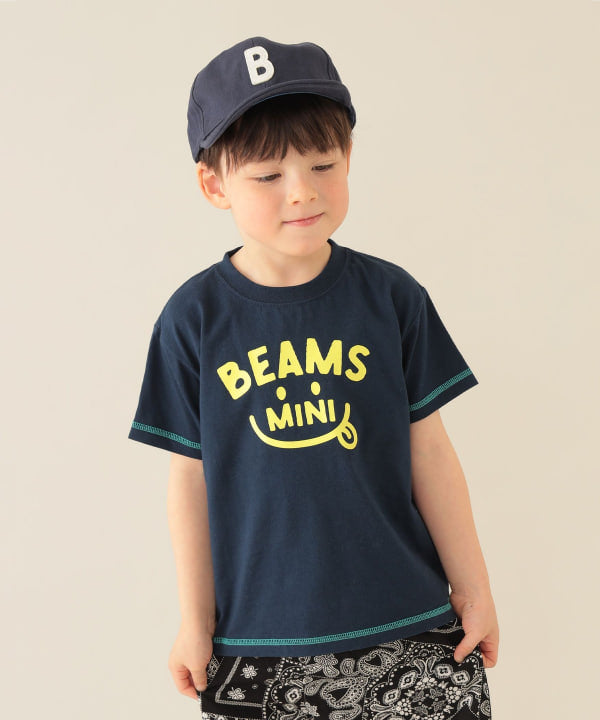 Japanese children's clothing BEAMS mini parent-child short-sleeved tops 90-130cm boys'/girls' summer TOPS