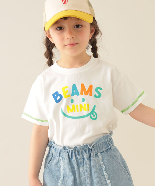 Japanese children's clothing BEAMS mini parent-child short-sleeved tops 90-130cm boys'/girls' summer TOPS