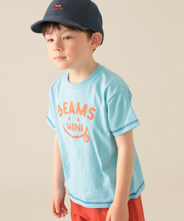 Japanese children's clothing BEAMS mini parent-child short-sleeved tops 90-130cm boys'/girls' summer TOPS