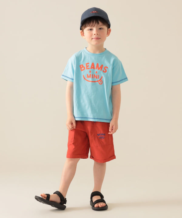 Japanese children's clothing BEAMS mini parent-child short-sleeved tops 90-130cm boys'/girls' summer TOPS