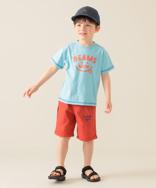 Japanese children's clothing BEAMS mini parent-child short-sleeved tops 90-130cm boys'/girls' summer TOPS