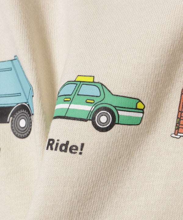 Japanese BEAMS mini car print top 90-130cm boys summer TOPS