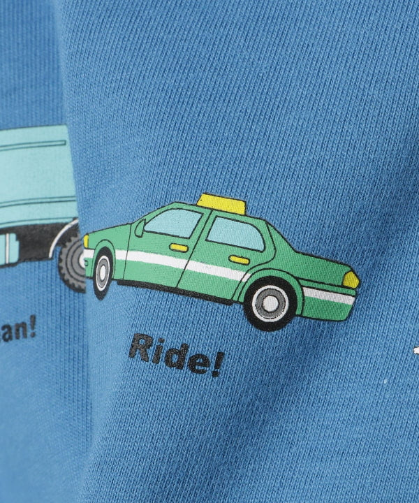 Japanese BEAMS mini car print top 90-130cm boys summer TOPS
