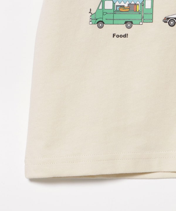 Japanese BEAMS mini car print top 90-130cm boys summer TOPS
